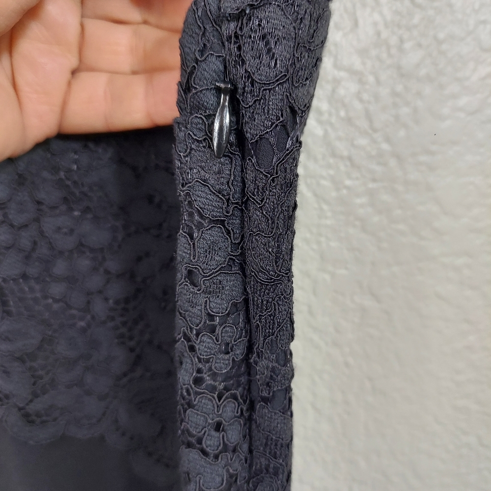 The Kooples Womens Top- Lace Crossover Black Short Sleeve Size 1 or Sz S - Picture 6 of 12